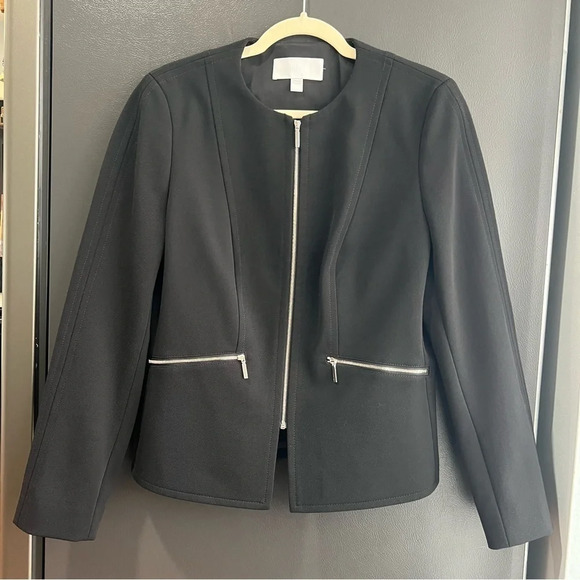 Hugo Boss Jazulara Jersey Twill Jacket in Black Size 10 - Picture 2 of 12